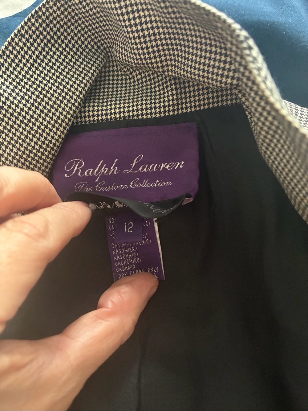 Ralph Lauren Light Gray Textured Stand-Collar Blazer - Picture 4 of 5